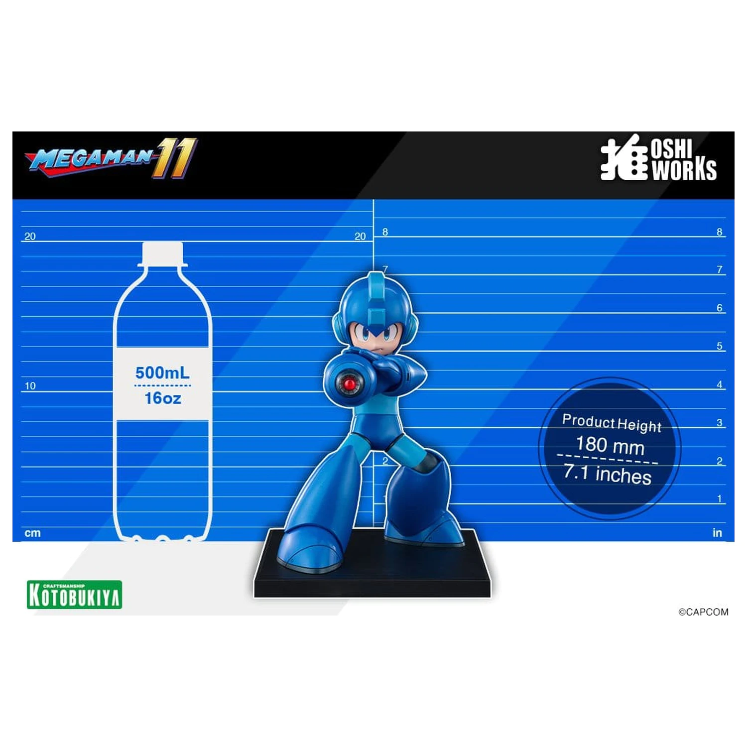 Mega Man Oshi Works PVC figurka Mega Man 18 cm fotografii produktu