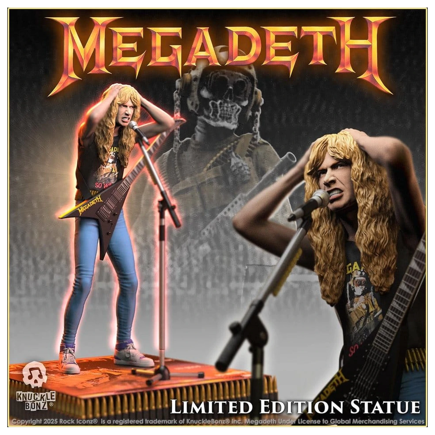 Megadeth Rock Iconz Soška Dave Mustaine II 22 cm fotografii produktu