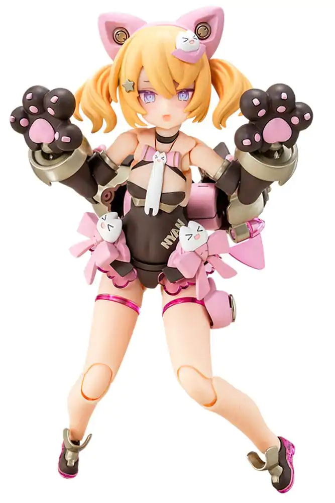 Megami Device plastová stavebnice 1/1 Puni Mofu Kuro Mao 14 cm fotografii produktu