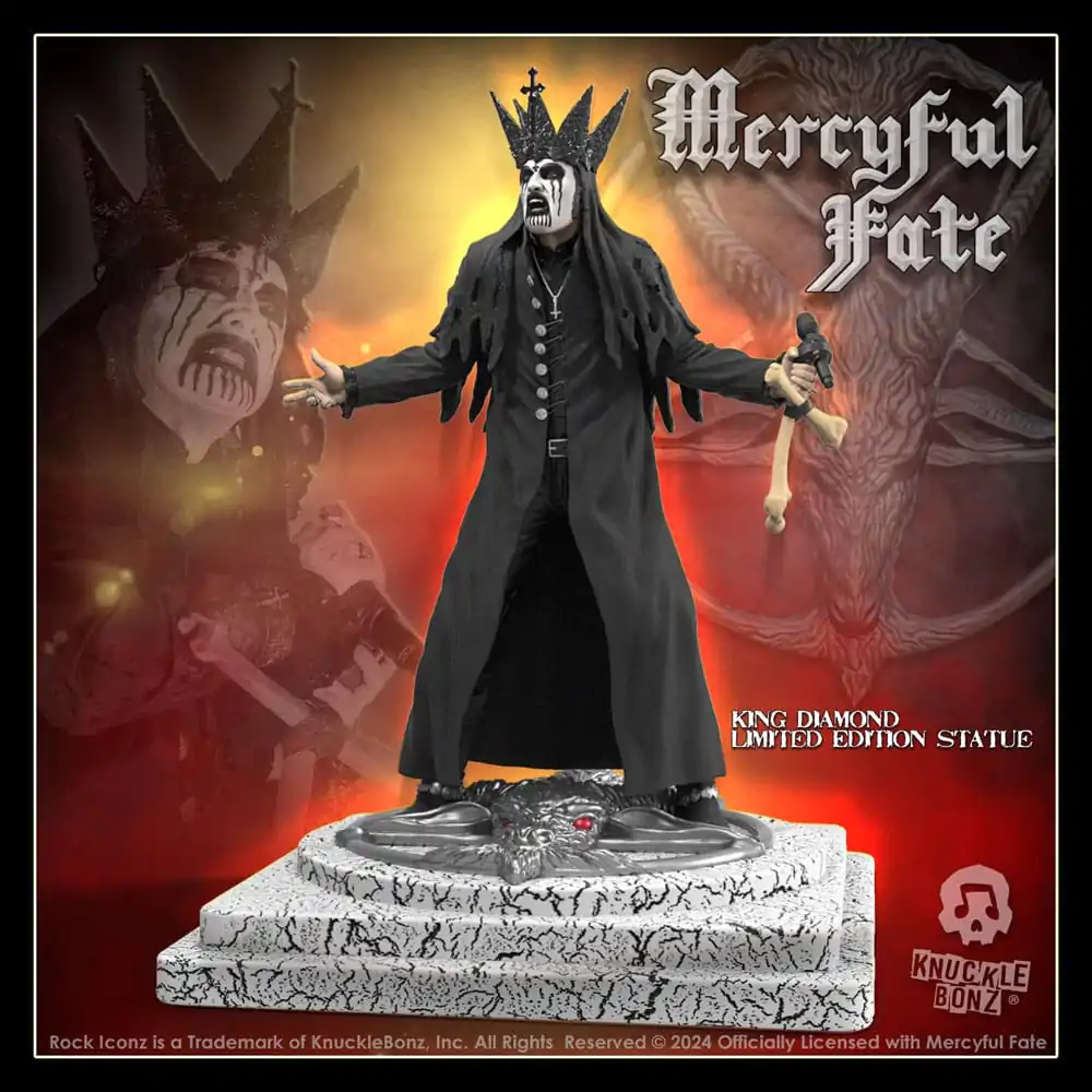 Mercyful Fate Rock Iconz Statue King Diamond III (Black Version) 22 cm soška fotografii produktu