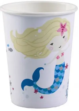 Mermaid Papírové kelímky 8 ks 250 ml fotografii produktu