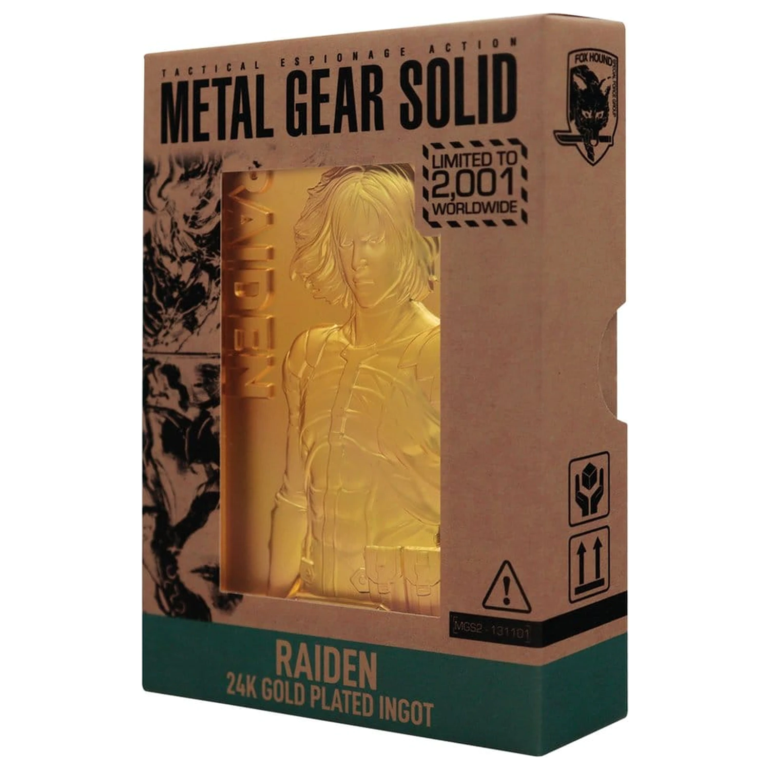 Metal Gear Solid 2 Ingot Raiden 24k pozlacená limitovaná edice fotografii produktu