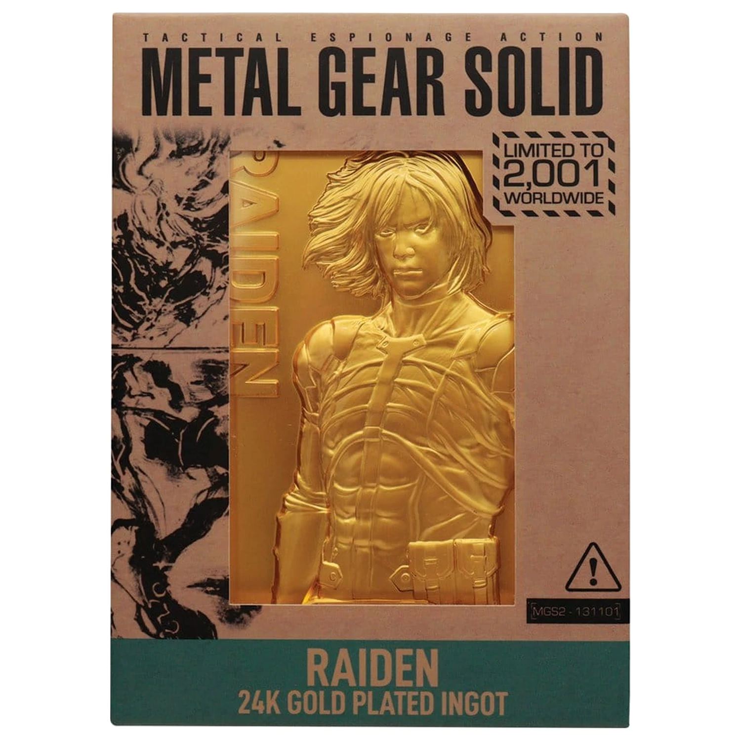 Metal Gear Solid 2 Ingot Raiden 24k pozlacená limitovaná edice fotografii produktu