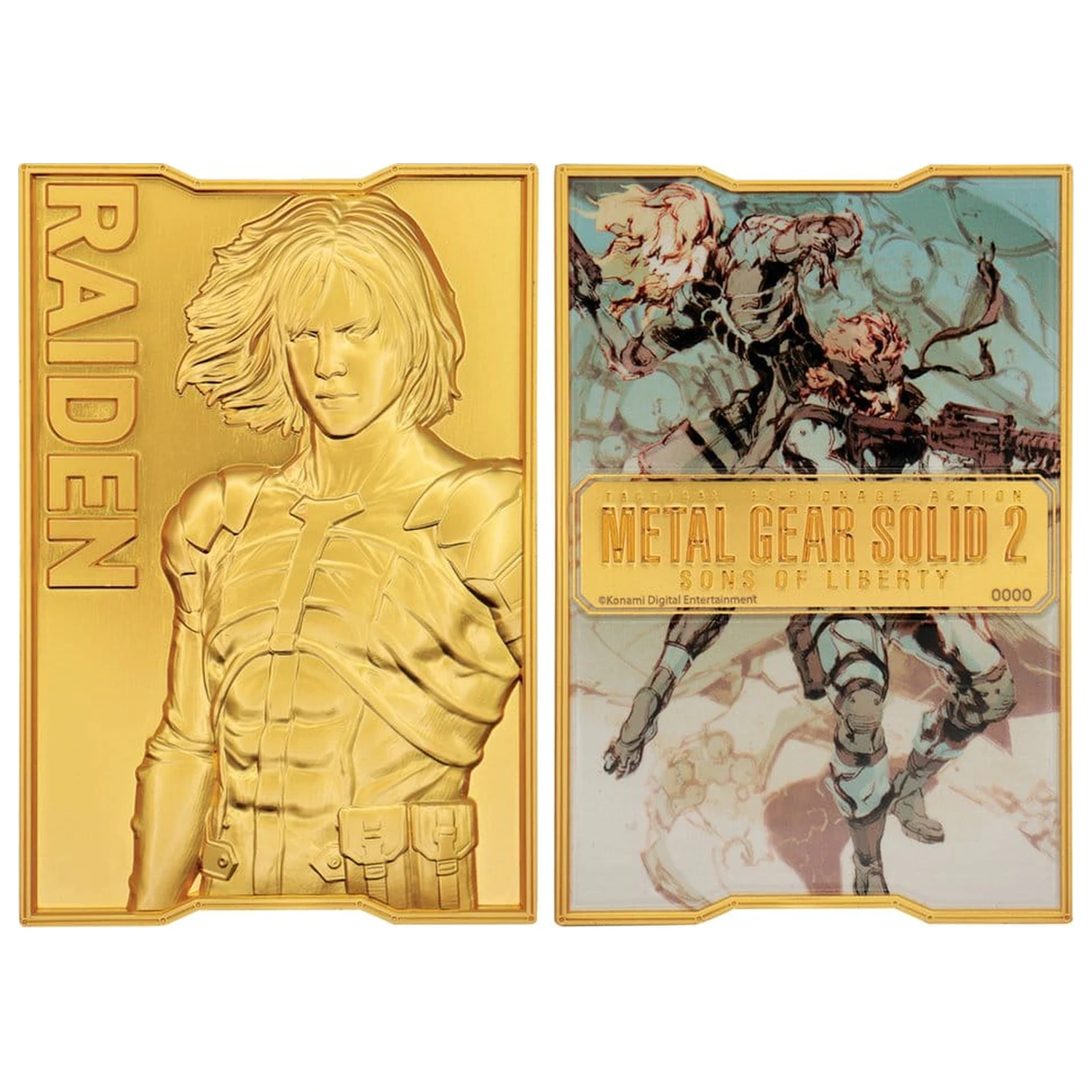 Metal Gear Solid 2 Ingot Raiden 24k pozlacená limitovaná edice fotografii produktu