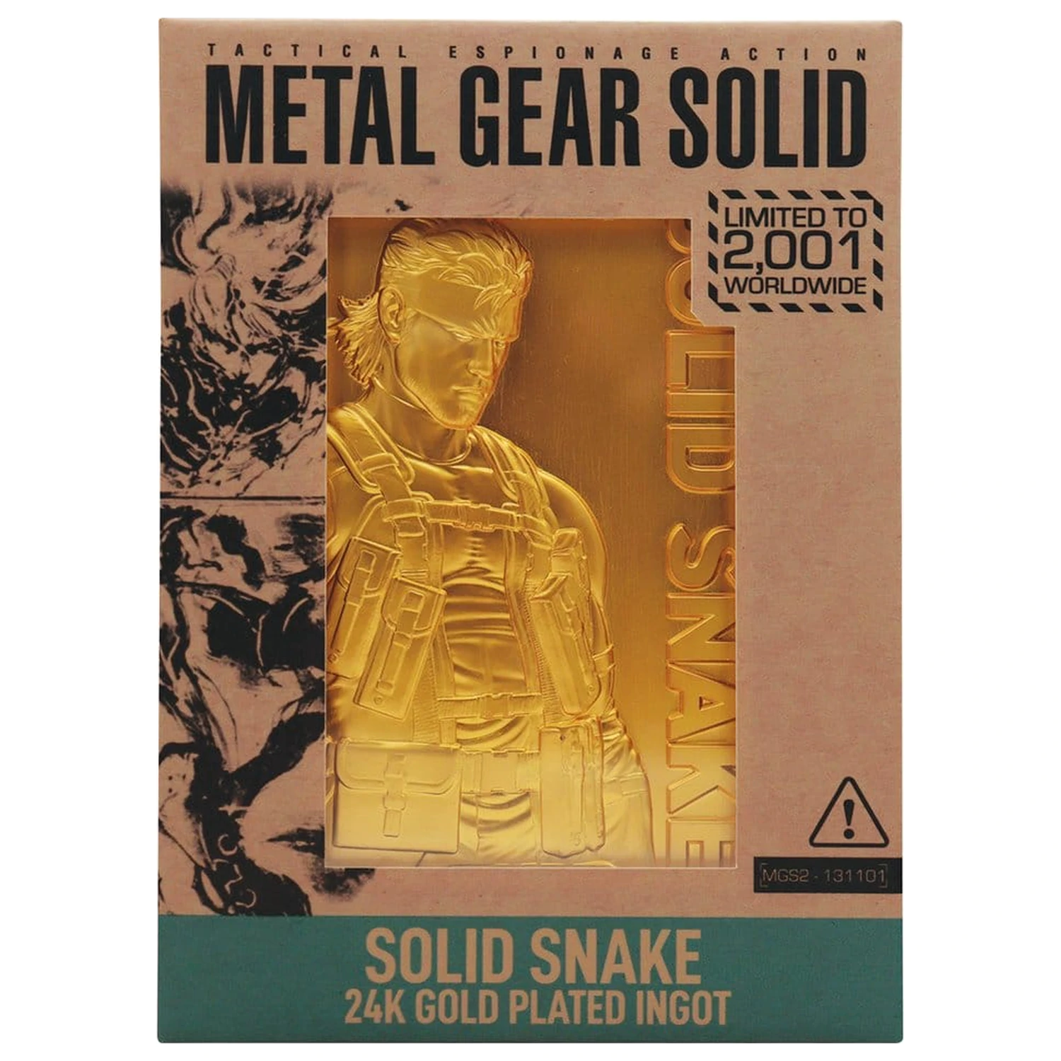 Metal Gear Solid 2 Ingot Snake 24k pozlacená limitovaná edice fotografii produktu