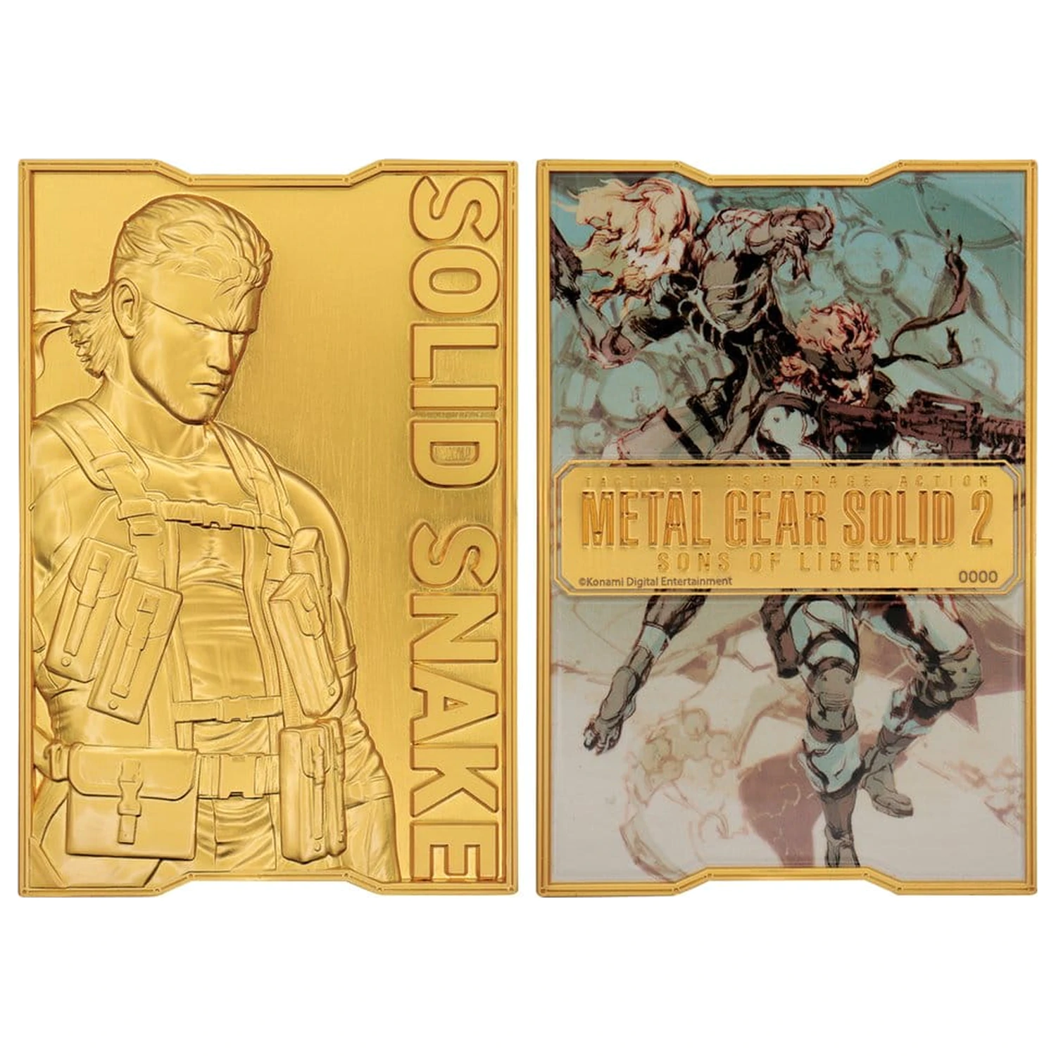 Metal Gear Solid 2 Ingot Snake 24k pozlacená limitovaná edice fotografii produktu