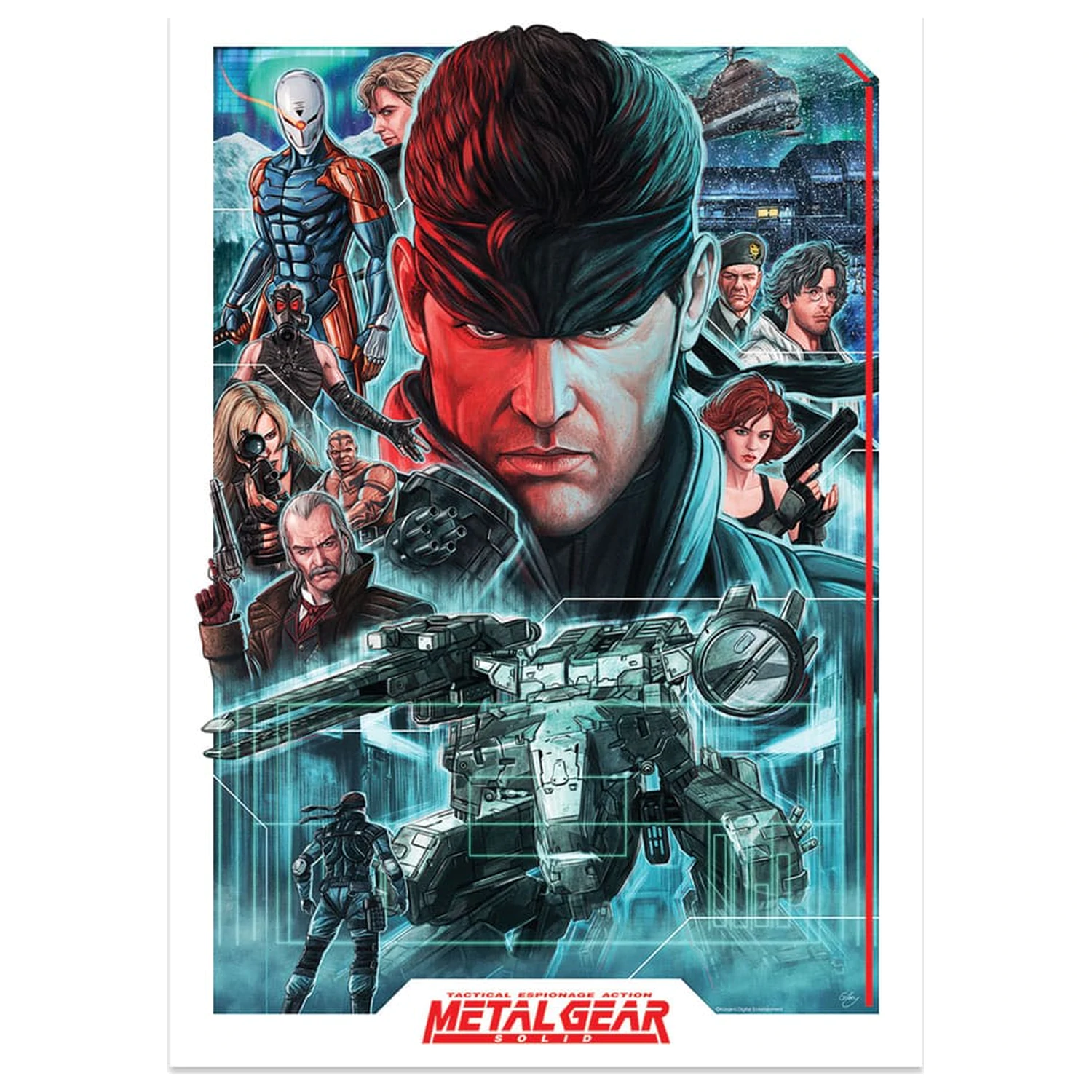 Metal Gear Solid umělecký tisk koláž limitovaná edice 42 x 30 cm fotografii produktu