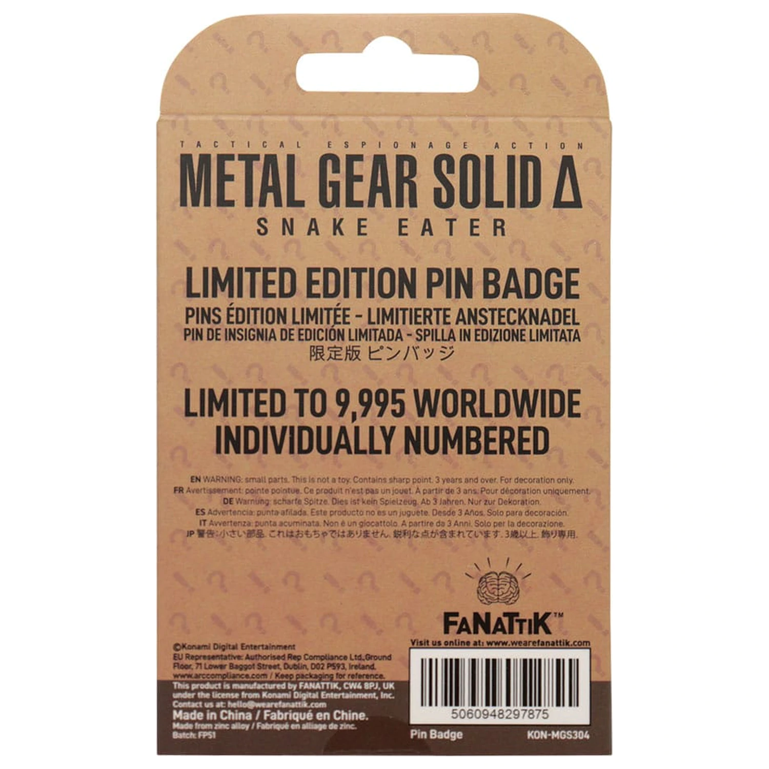 Metal Gear Solid Delta Pin odznak Fox limitovaná edice fotografii produktu