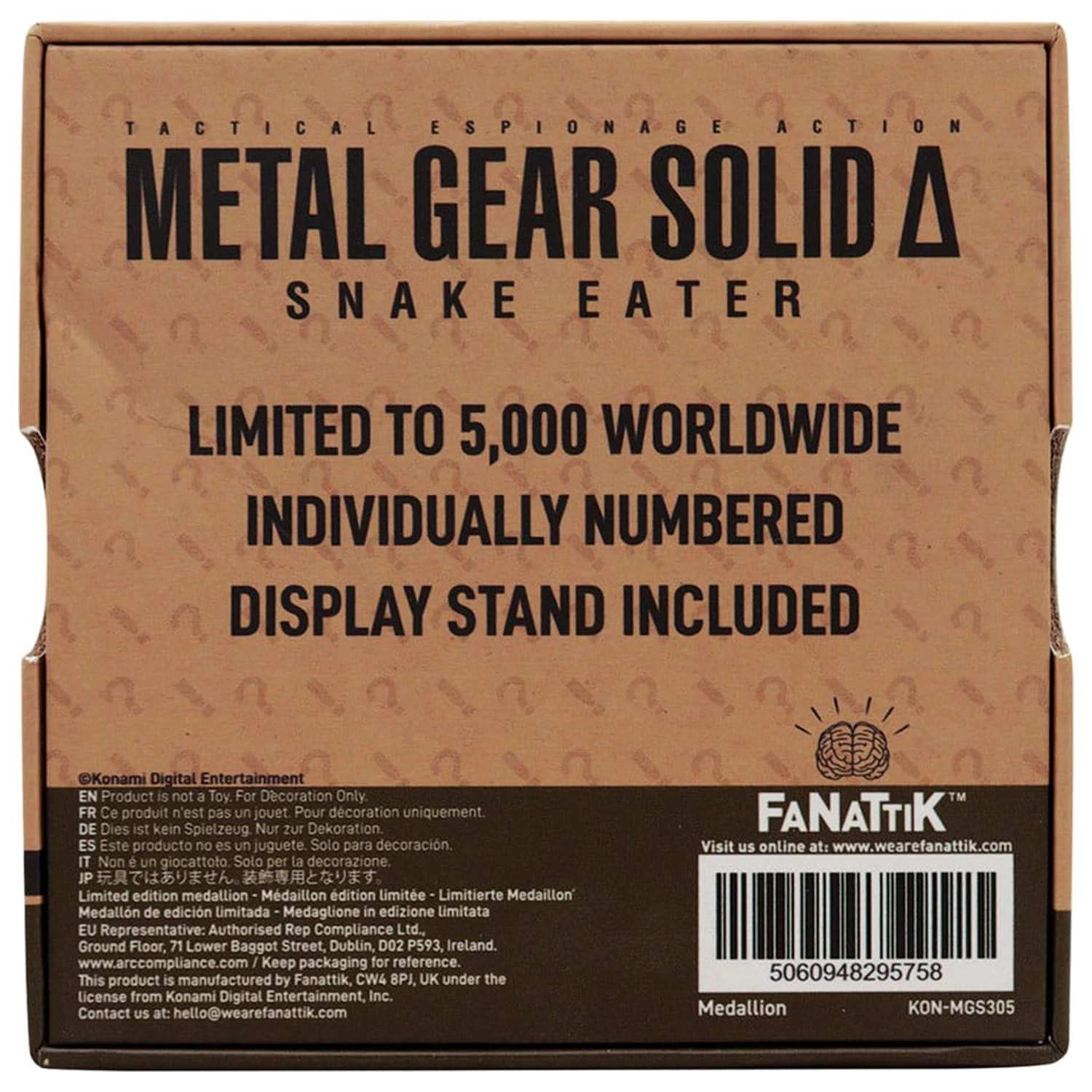 Metal Gear Solid Delta Medailon Cobra Unit Limited Edition fotografii produktu