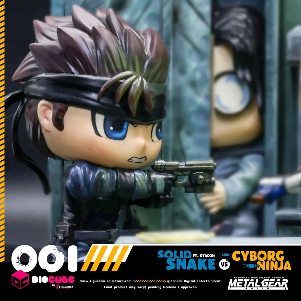 Metal Gear Solid DioCube PVC Diorama Solid Snake Vs Cyborg Ninja Ft Otacon 15 cm fotografii produktu