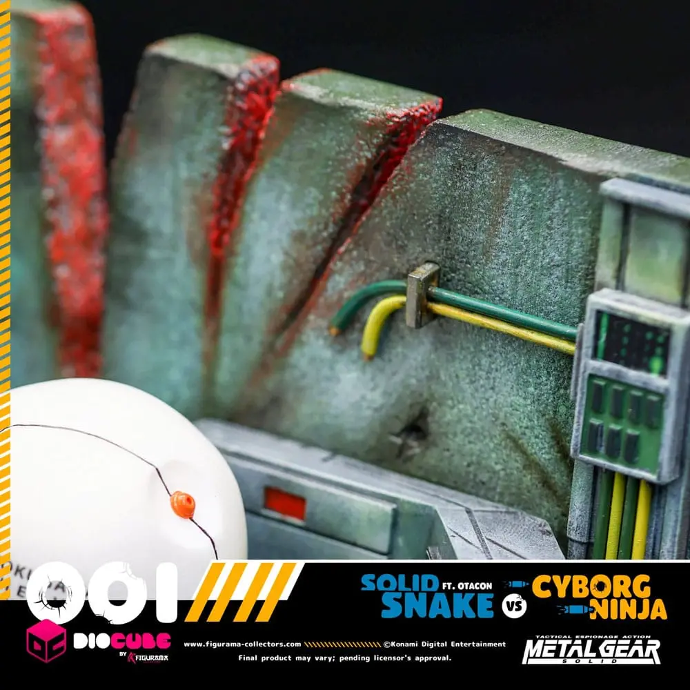 Metal Gear Solid DioCube PVC Diorama Solid Snake Vs Cyborg Ninja Ft Otacon 15 cm fotografii produktu