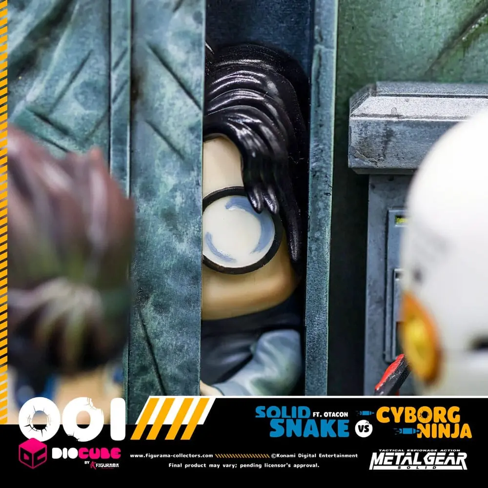 Metal Gear Solid DioCube PVC Diorama Solid Snake Vs Cyborg Ninja Ft Otacon 15 cm fotografii produktu