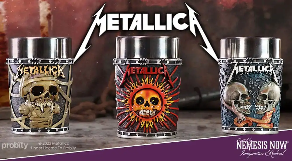 Metallica Panákové Skleničky Pushead Art 3-Pack fotografii produktu