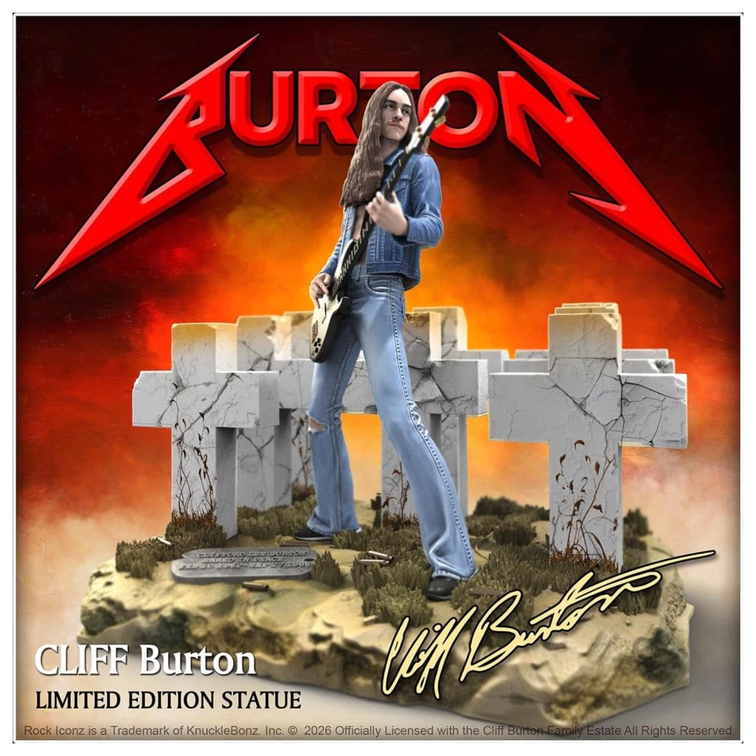 Metallica Rock Iconz figurka Cliff Burton III 21 cm fotografii produktu