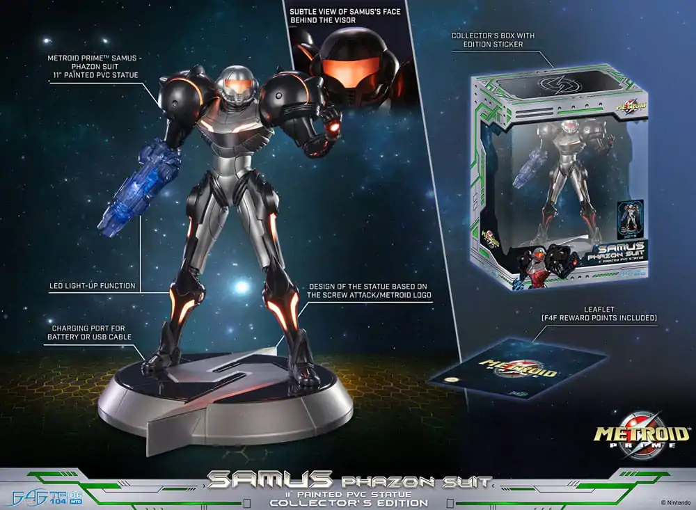 Metroid Prime PVC Soška Samus Phazon Suit Collector´s Edition 28 cm fotografii produktu