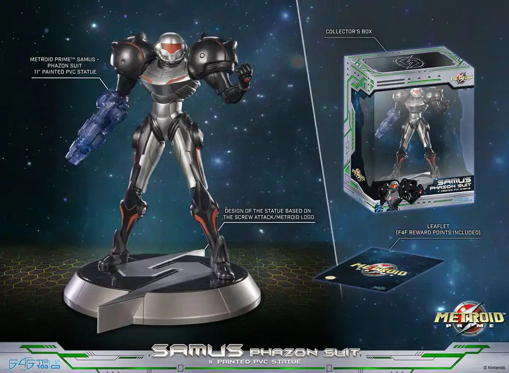 Metroid Prime PVC Socha Samus Phazon Suit Standard Edition 28 cm fotografii produktu