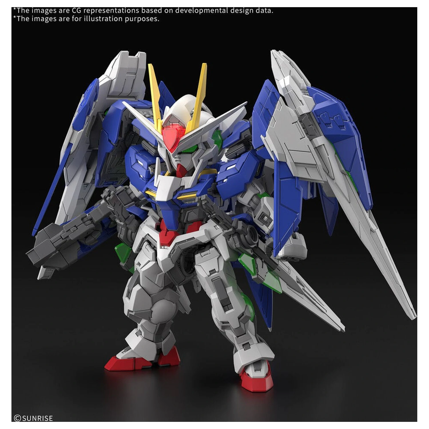 MGSD 00 Raiser Mobile Suit Gundam 00 Master Grade SD model stavebnice fotografii produktu