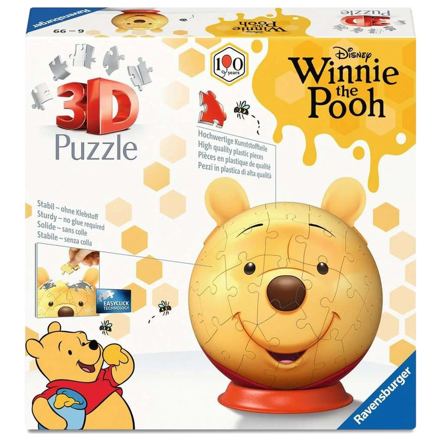 Winnie the Pooh 3D puzzle koule s ušima (77 dílků) fotografii produktu