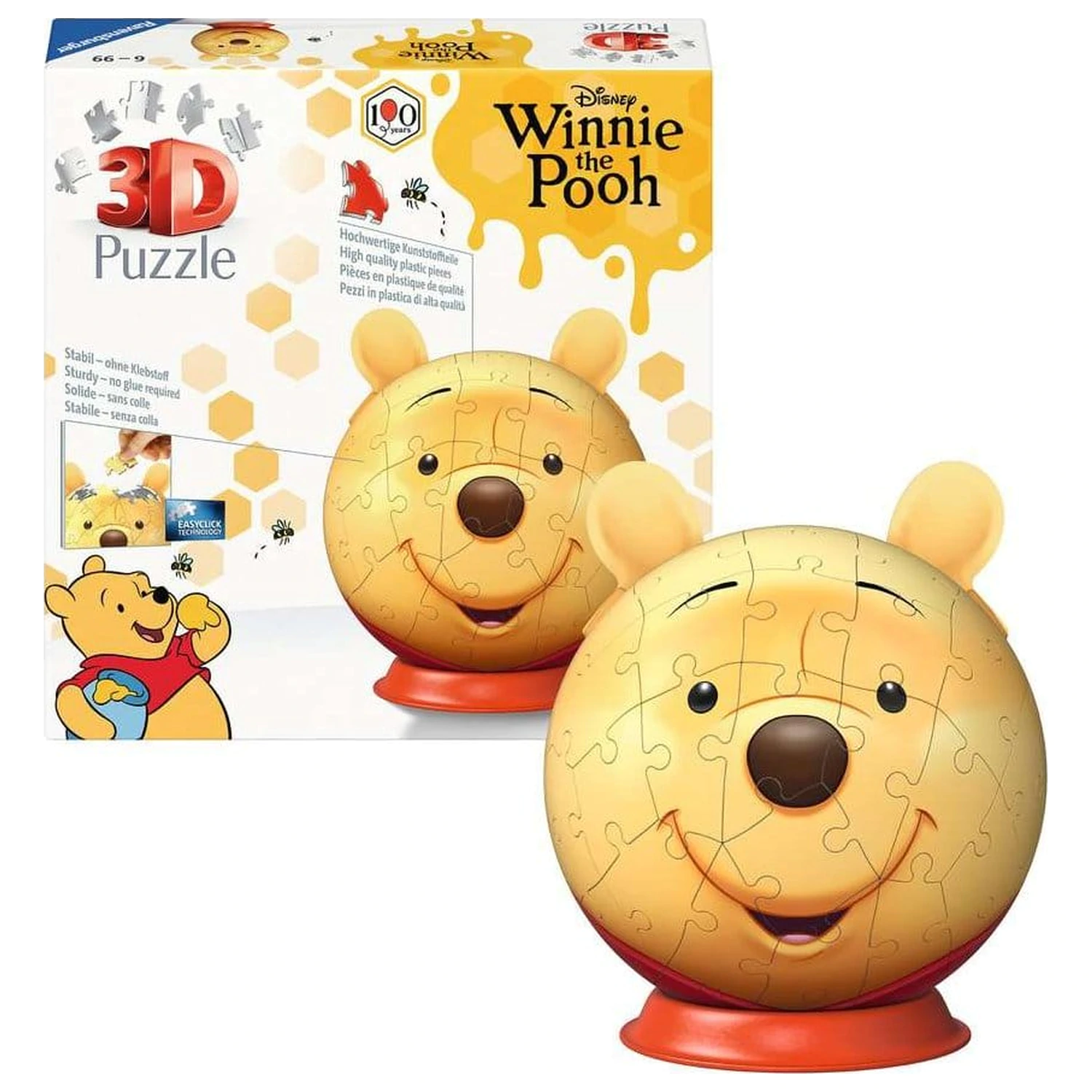 Winnie the Pooh 3D puzzle koule s ušima (77 dílků) fotografii produktu