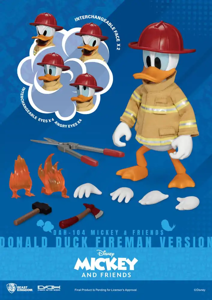 Mickey & Friends Dynamic 8ction Heroes Akční figurka 1/9 Kačer Donald Hasič Ver. 24 cm fotografii produktu