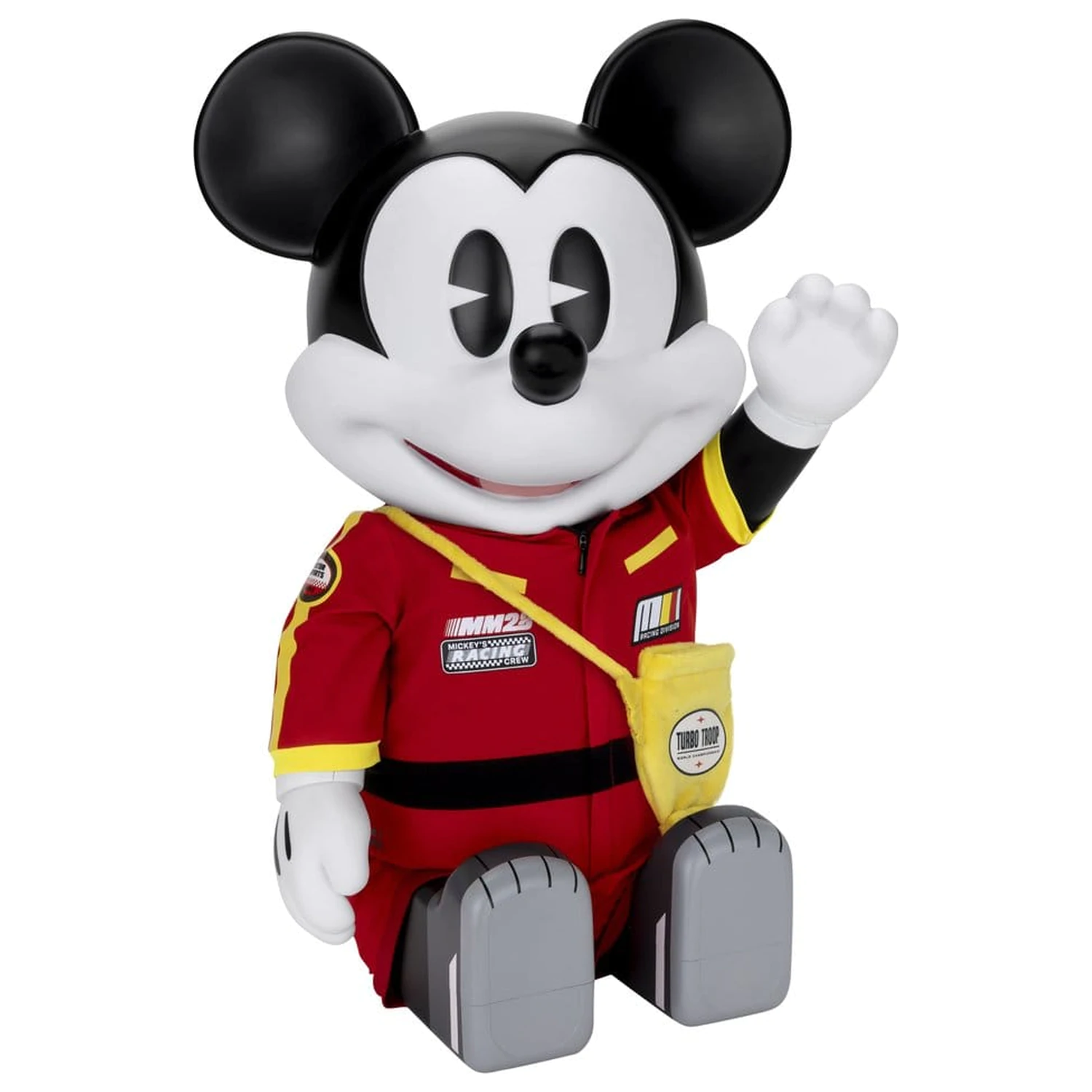 Mickey and Friends Vinylová banka SYAKING-BANG!! Funkční figurka Závodní auto Micky 48 cm fotografii produktu