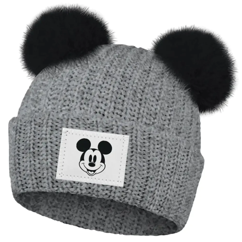 Mickey Mouse pletená čepice s bambulí 56/58 cm fotografii produktu