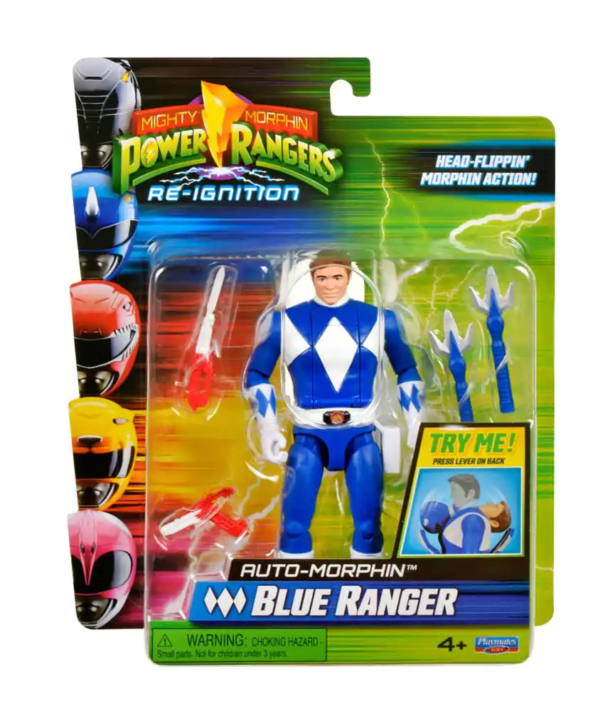 Mighty Morphin Power Rangers akční figurka Auto-Morphin Blue Ranger 12 cm fotografii produktu
