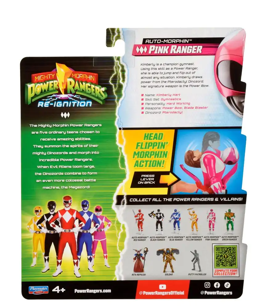 Mighty Morphin Power Rangers Action Figure Auto-Morphin Pink Ranger 12 cm akční figurka fotografii produktu