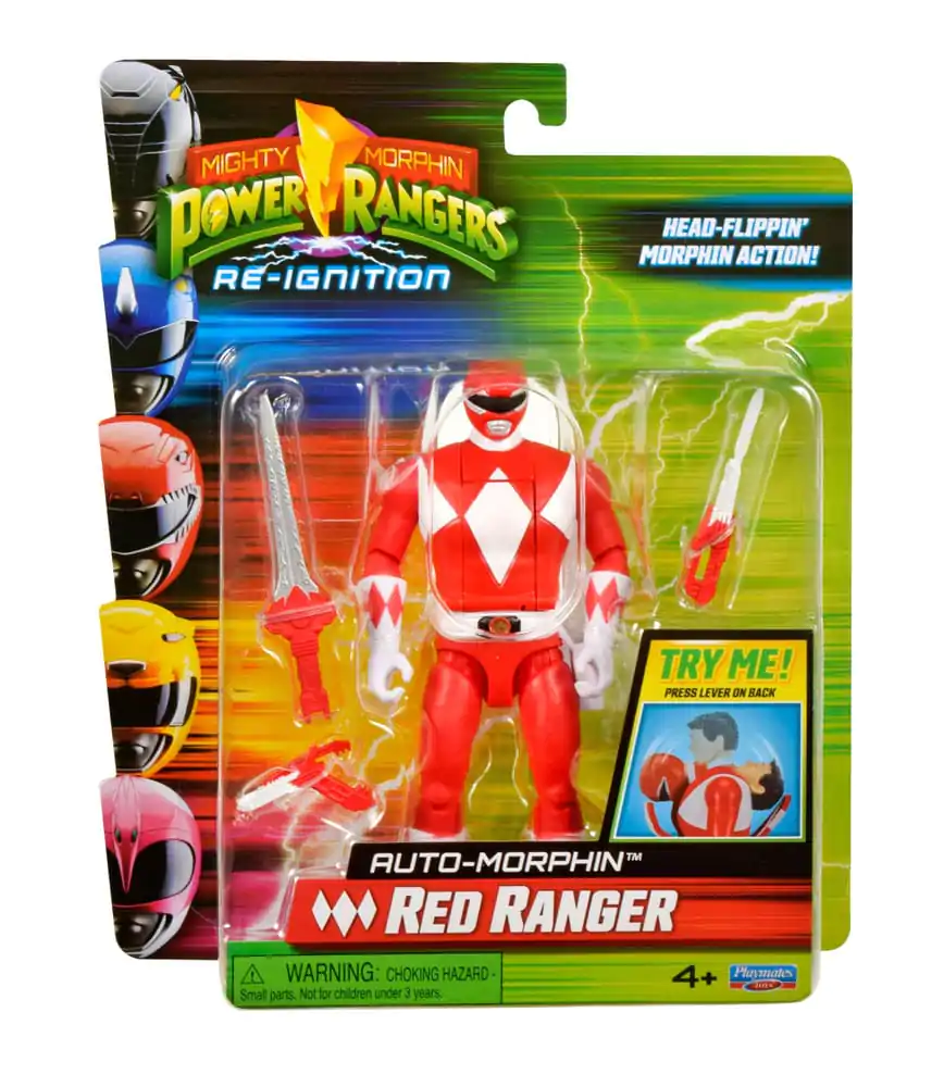 Mighty Morphin Power Rangers Action Figure Auto-Morphin Red Ranger 12 cm Akční Figurka fotografii produktu