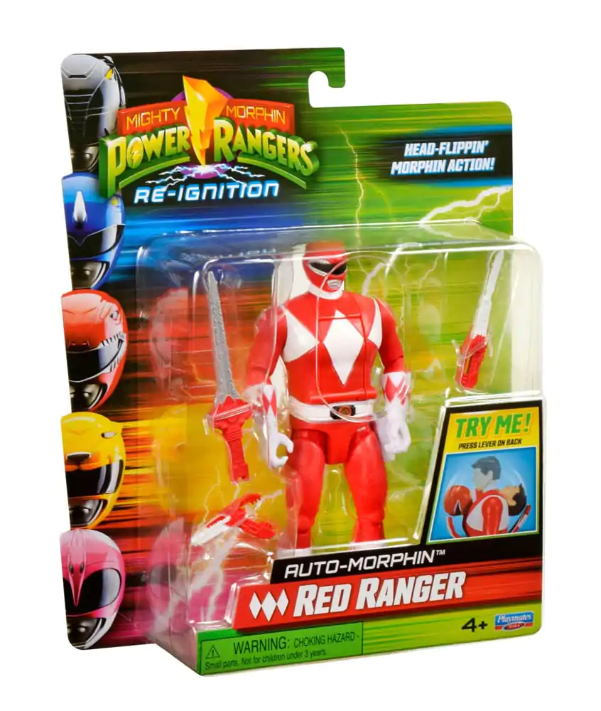 Mighty Morphin Power Rangers Action Figure Auto-Morphin Red Ranger 12 cm Akční Figurka fotografii produktu
