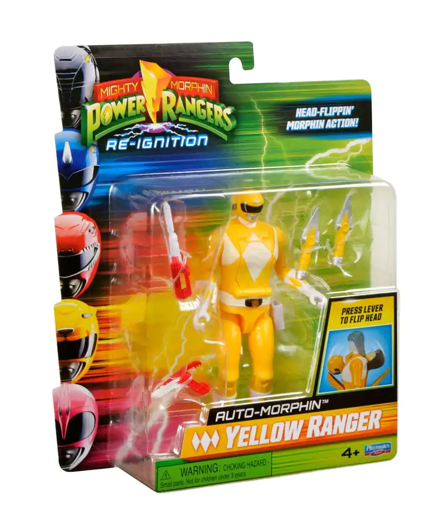Mighty Morphin Power Rangers Action Figure Auto-Morphin Yellow Ranger 12 cm Akční Figurka fotografii produktu