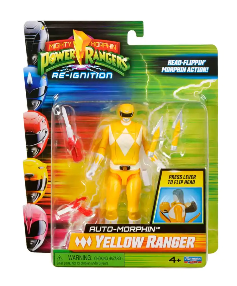 Mighty Morphin Power Rangers Action Figure Auto-Morphin Yellow Ranger 12 cm Akční Figurka fotografii produktu