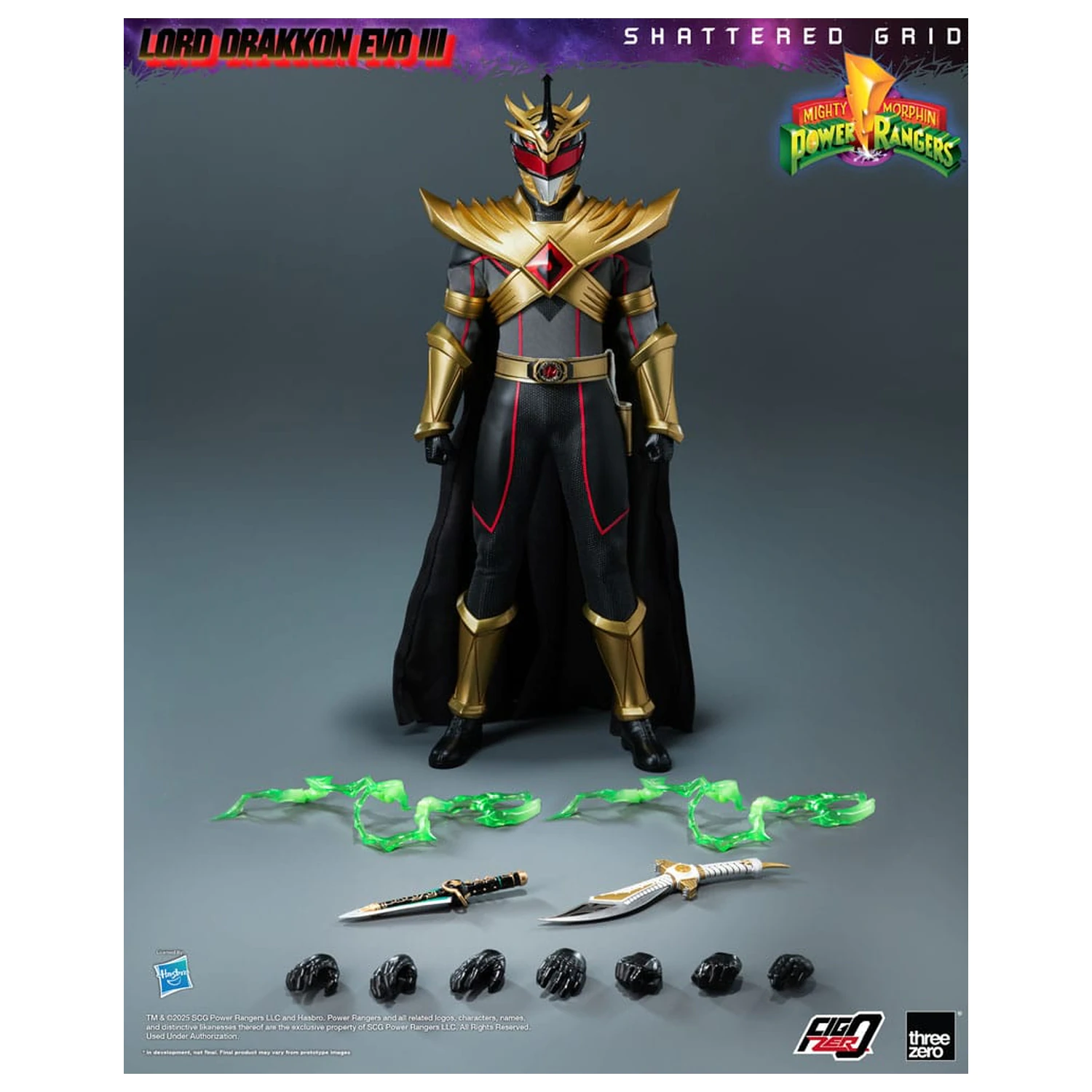 Mighty Morphin Power Rangers Shattered Grid FigZero akční figurka 1/6 Lord Drakkon Evo III 30 cm fotografii produktu