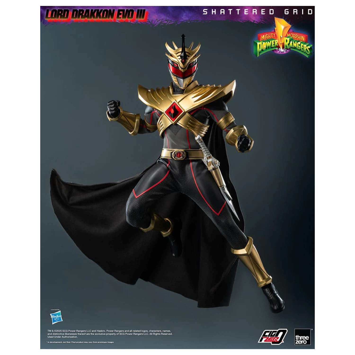 Mighty Morphin Power Rangers Shattered Grid FigZero akční figurka 1/6 Lord Drakkon Evo III 30 cm fotografii produktu