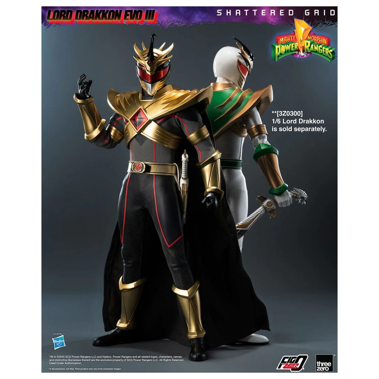 Mighty Morphin Power Rangers Shattered Grid FigZero akční figurka 1/6 Lord Drakkon Evo III 30 cm fotografii produktu