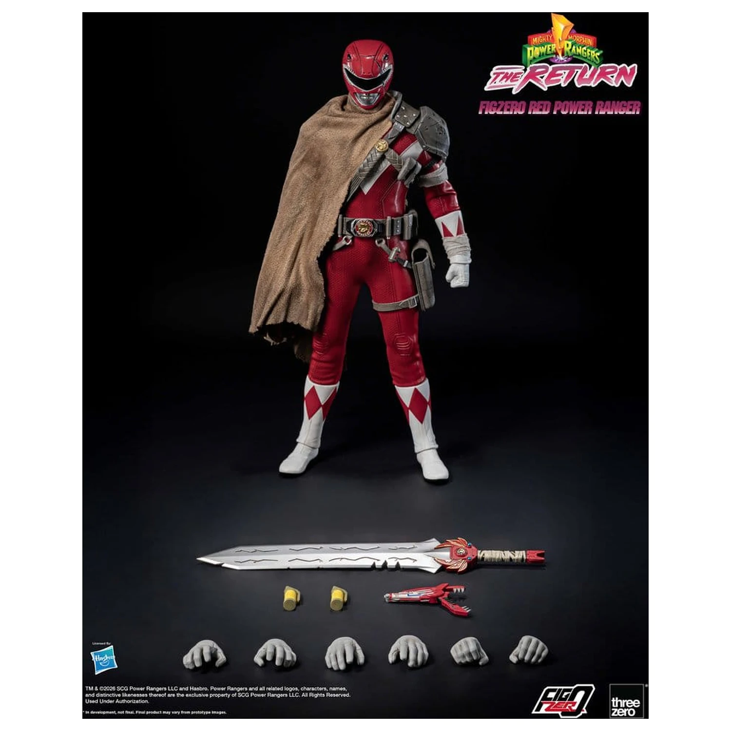 Mighty Morphin Power Rangers: The Return FigZero Akční figurka 1/6 Red Power Ranger 31 cm fotografii produktu