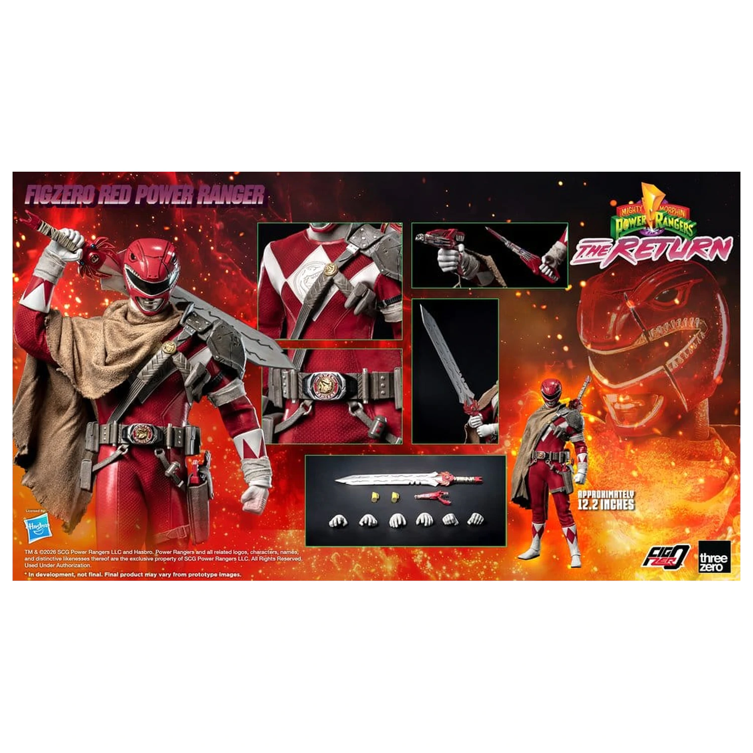 Mighty Morphin Power Rangers: The Return FigZero Akční figurka 1/6 Red Power Ranger 31 cm fotografii produktu