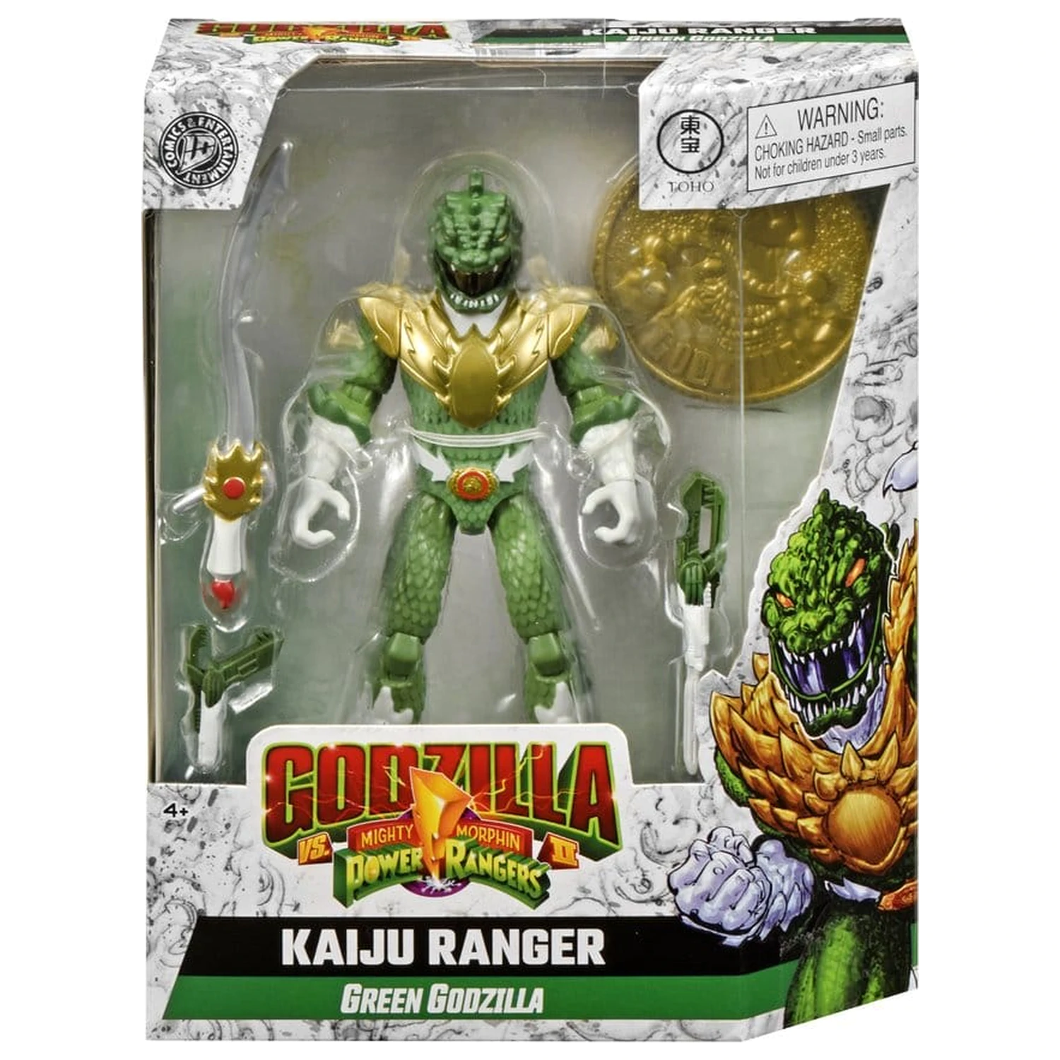Mighty Morphin Power Rangers x Godzilla Akční figurka Green Godzilla fotografii produktu