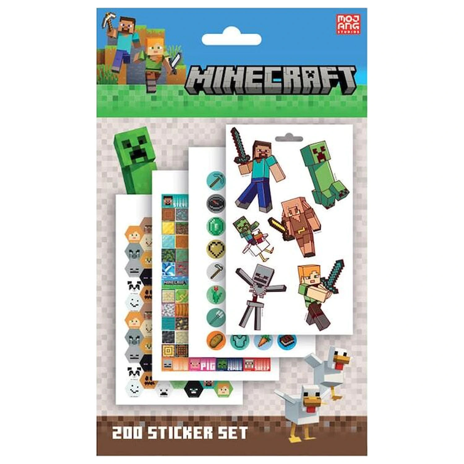 Minecraft sada 200 nálepek fotografii produktu