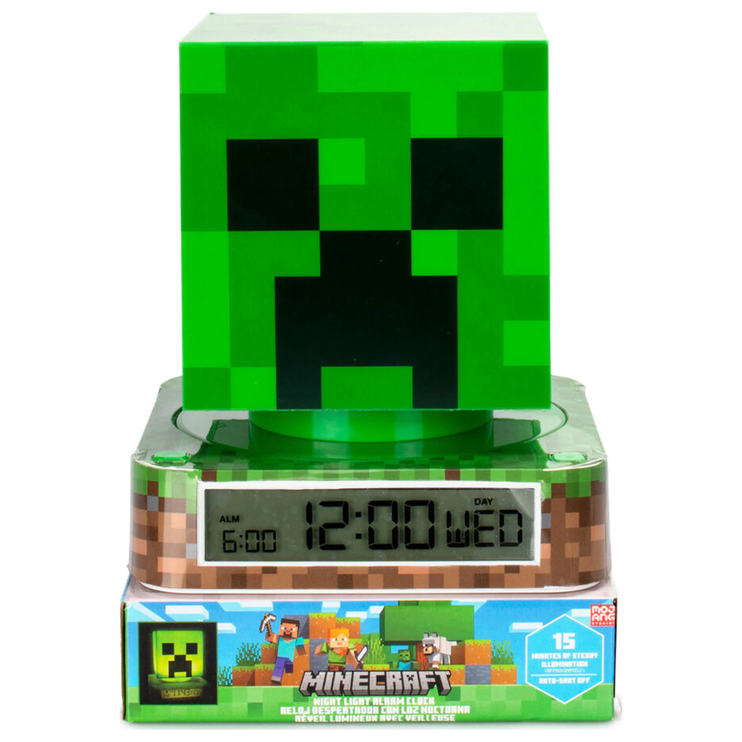 Minecraft 3D lampa s budíkem fotografii produktu