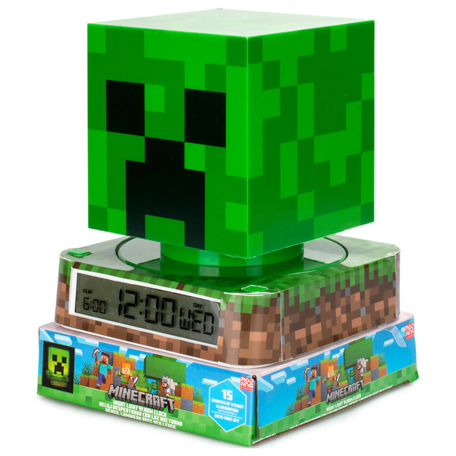 Minecraft 3D lampa s budíkem fotografii produktu