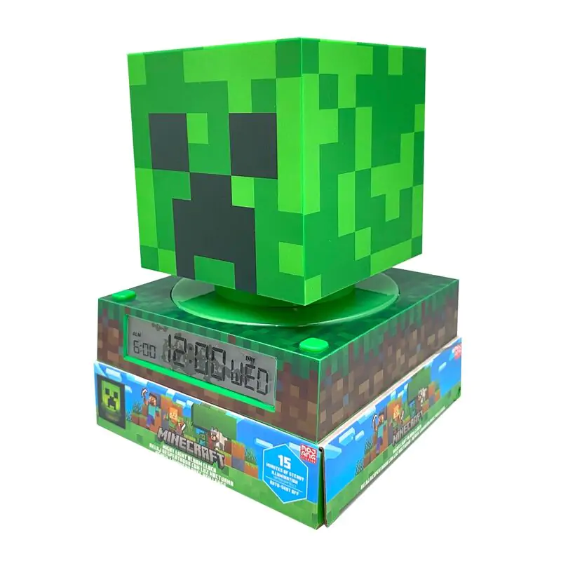 Minecraft 3D lampa s budíkem fotografii produktu