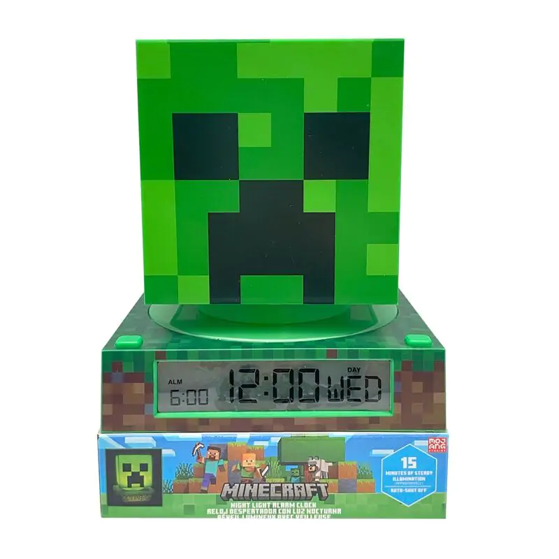 Minecraft 3D lampa s budíkem fotografii produktu