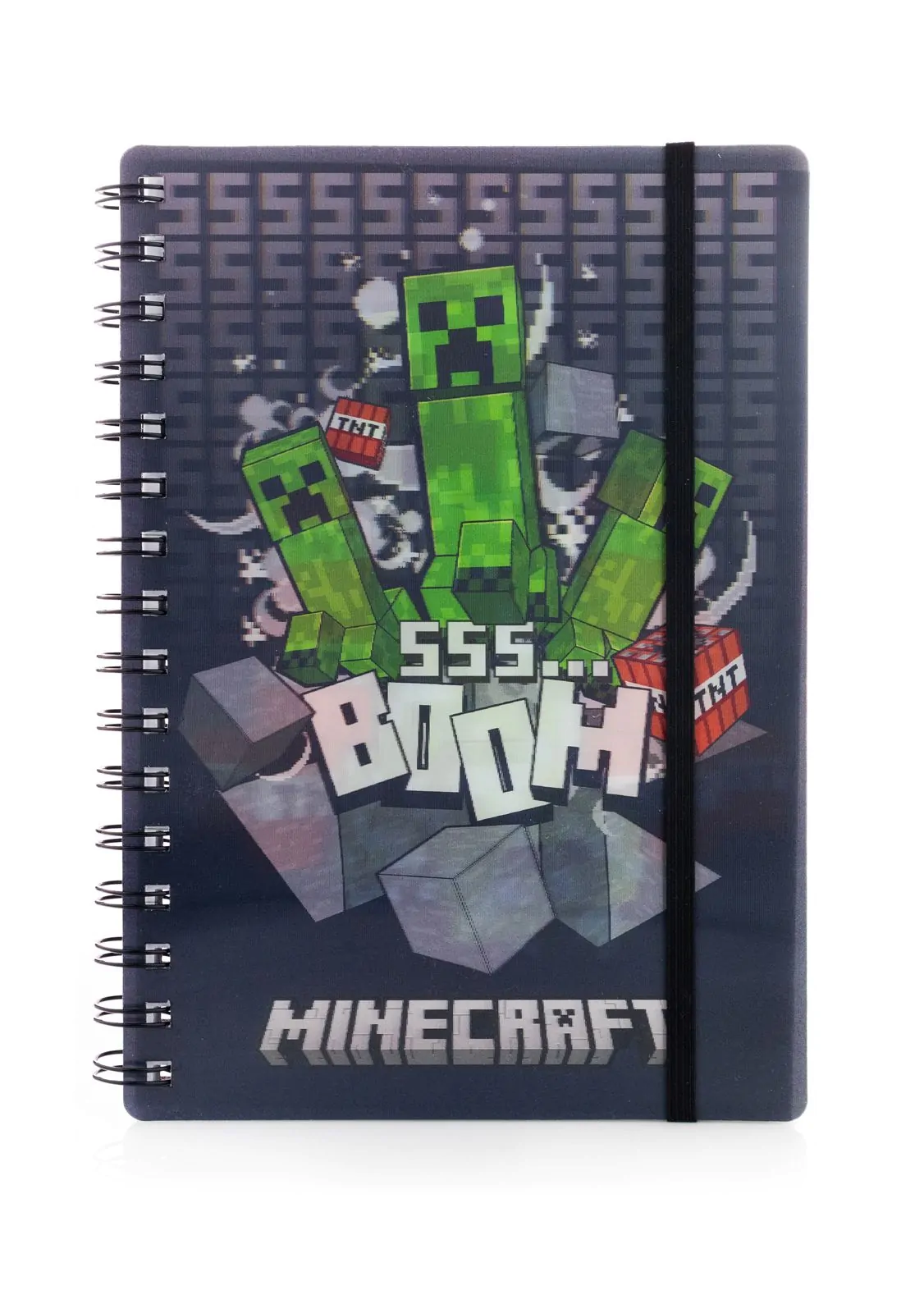 Minecraft 3D spirálový zápisník formátu A5 fotografii produktu
