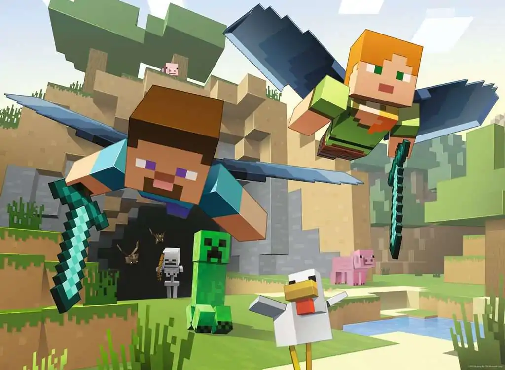 Minecraft dětské puzzle XXL Animal Adventures (200 dílků) fotografii produktu