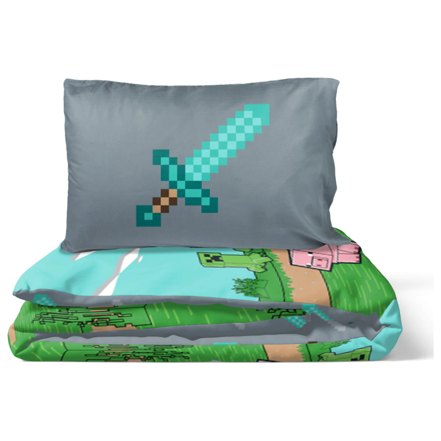 Minecraft Animals and Mobs Povlak na přikrývku fotografii produktu