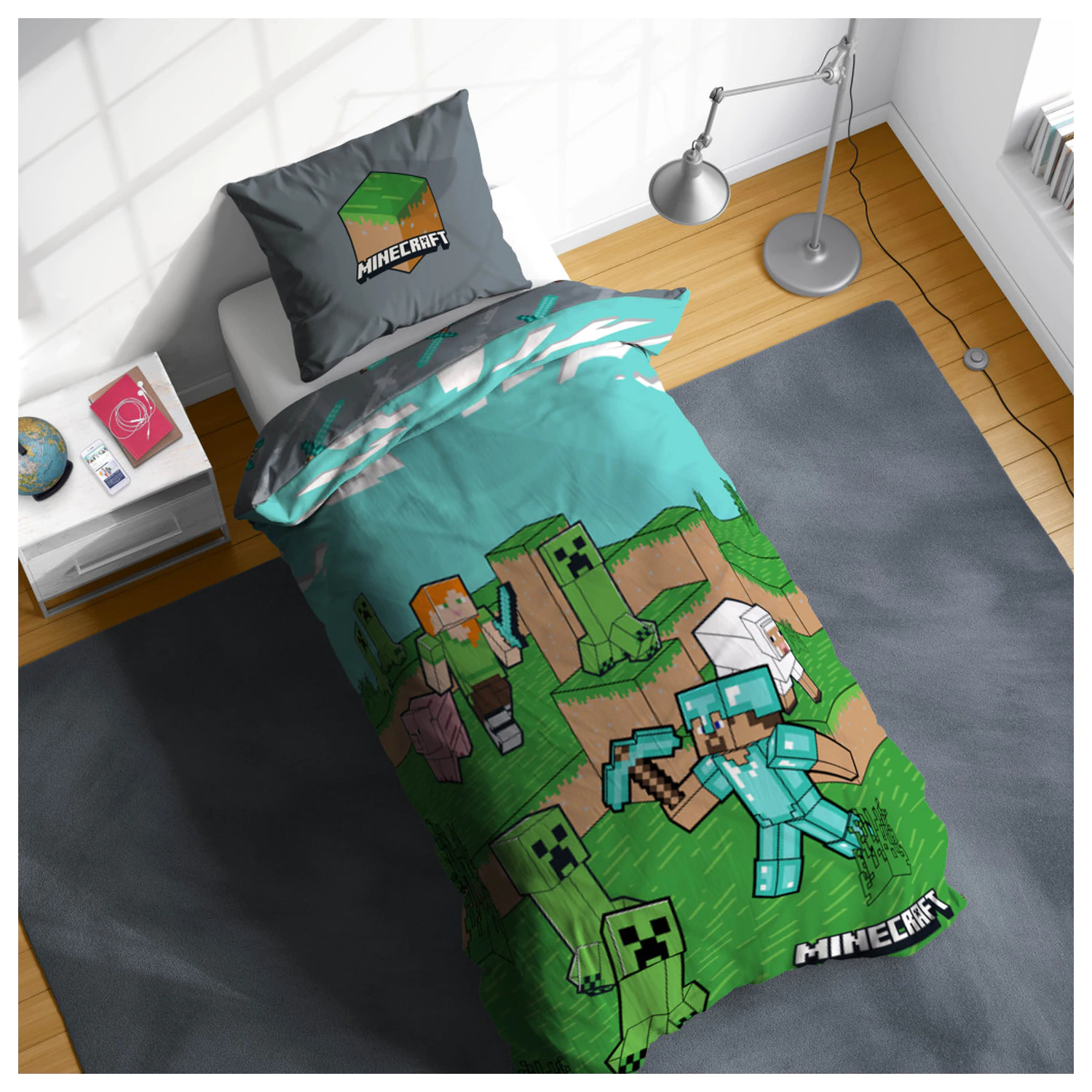 Minecraft Animals and Mobs Povlak na přikrývku fotografii produktu