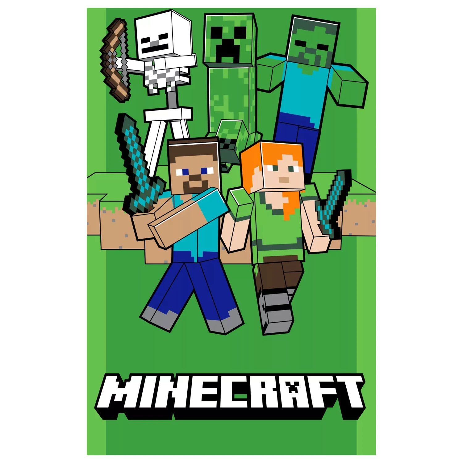 Minecraft Attack ručník 70x140cm fotografii produktu