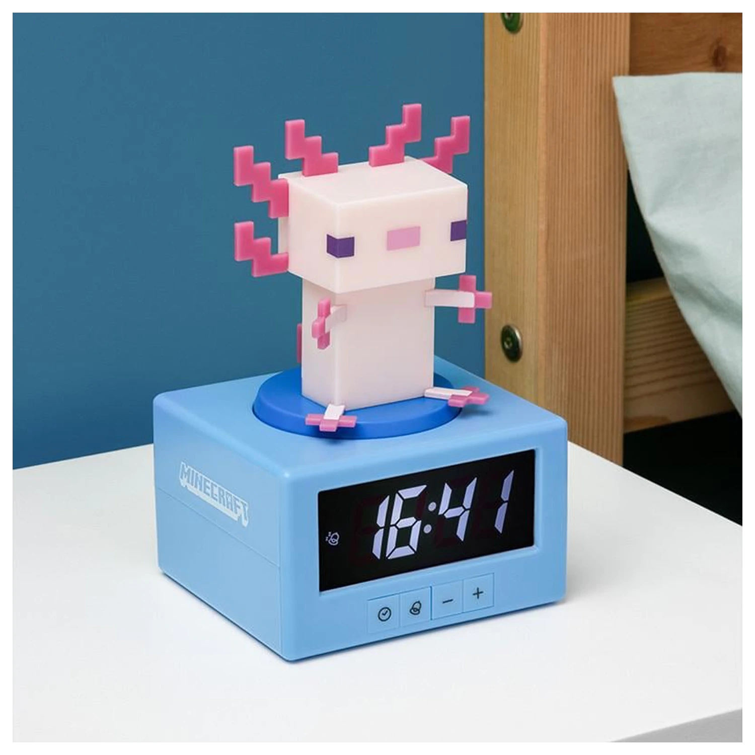 Minecraft Axolotl Ikona Lampa Budík 12 cm fotografii produktu