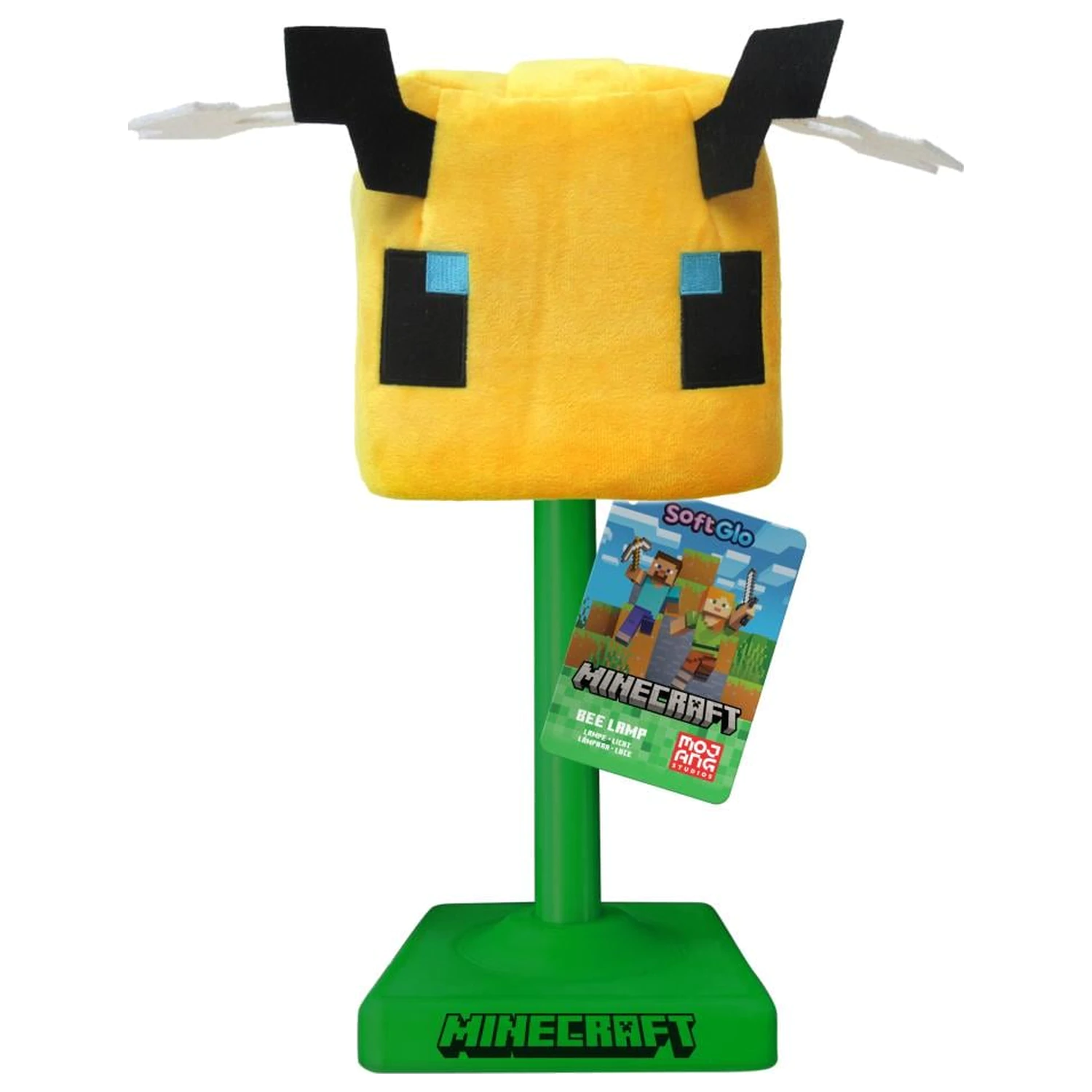 Minecraft Bee 'SoftGlo' načechraná dekorativní lampa dobíjecí fotografii produktu